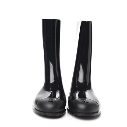 Chanel Rubber Rain Boots 41 Black 2 of 10