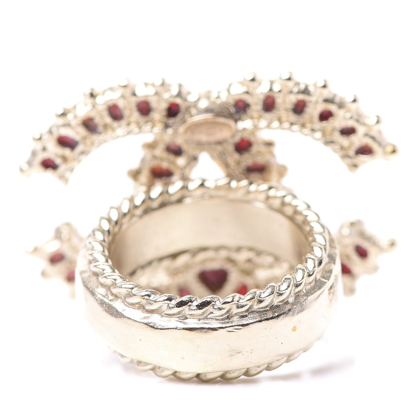 Enamel CC Ring 6 Red Gold