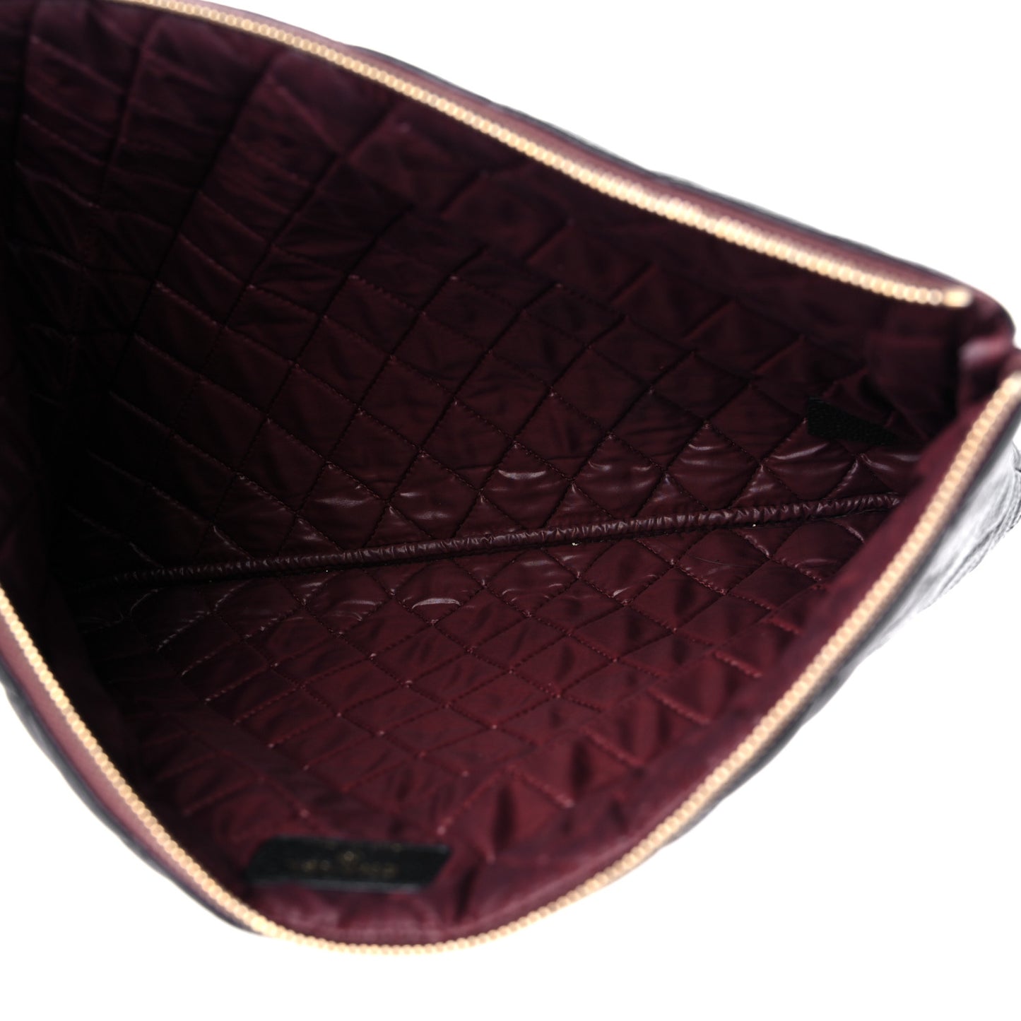 Caviar Quilted Large Cosmetic Case Black