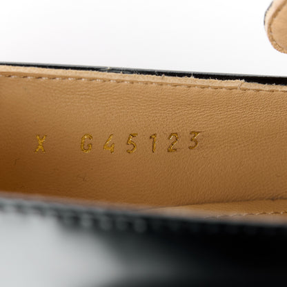 Chanel Shiny Calfskin Logo Loafers 35 Black 8 of 9