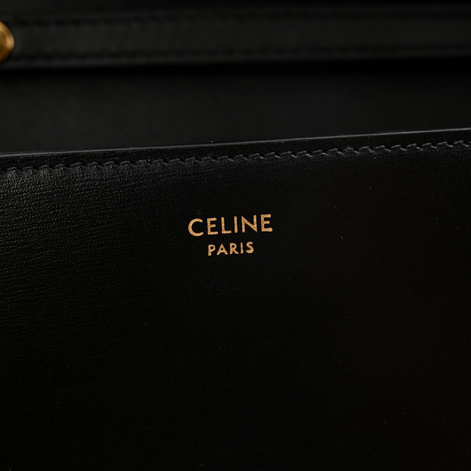 Celine Shiny Calfskin Triomphe Margo Wallet on Chain Black 7 of 11