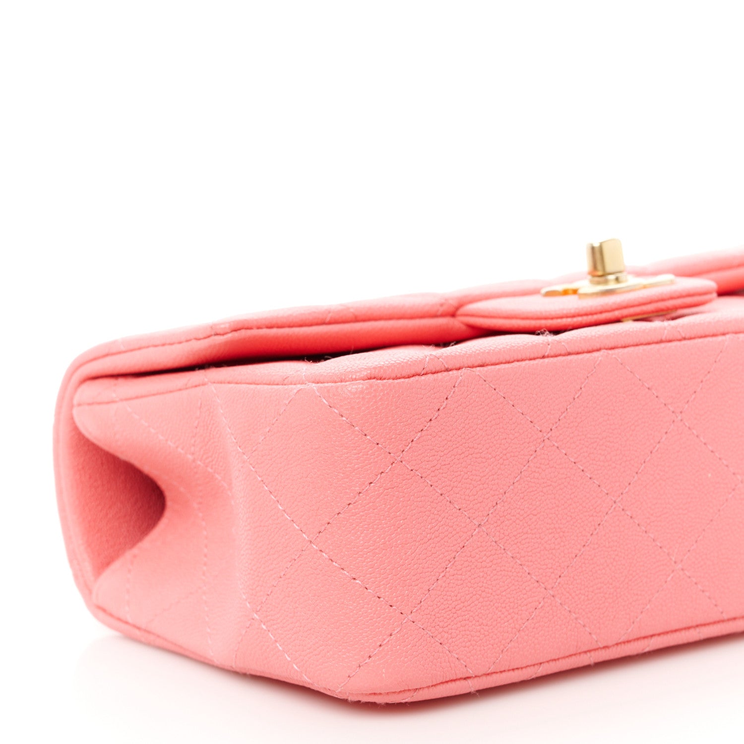 Chanel Caviar Quilted Mini Top Handle Rectangular Flap Pink 10 of 12