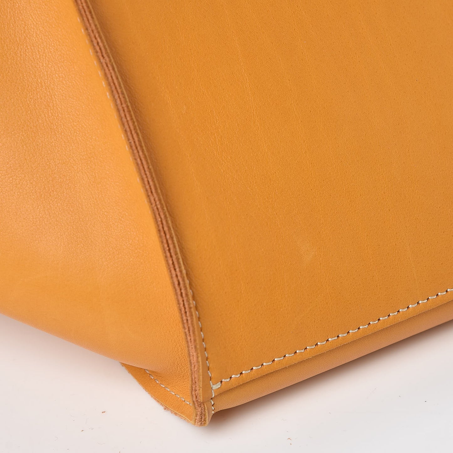 Soft Bare Calfskin Medium Big Bag Dark Yellow