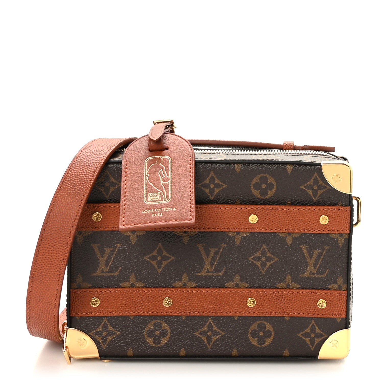Louis Vuitton X NBA Grained Calfskin Monogram Handle Trunk Brown 1 of 9