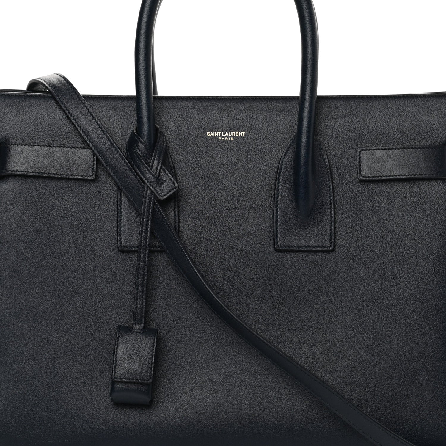 Saint Laurent Smooth Calfskin Small Double Face Sac De Jour Marine Black 7 of 11