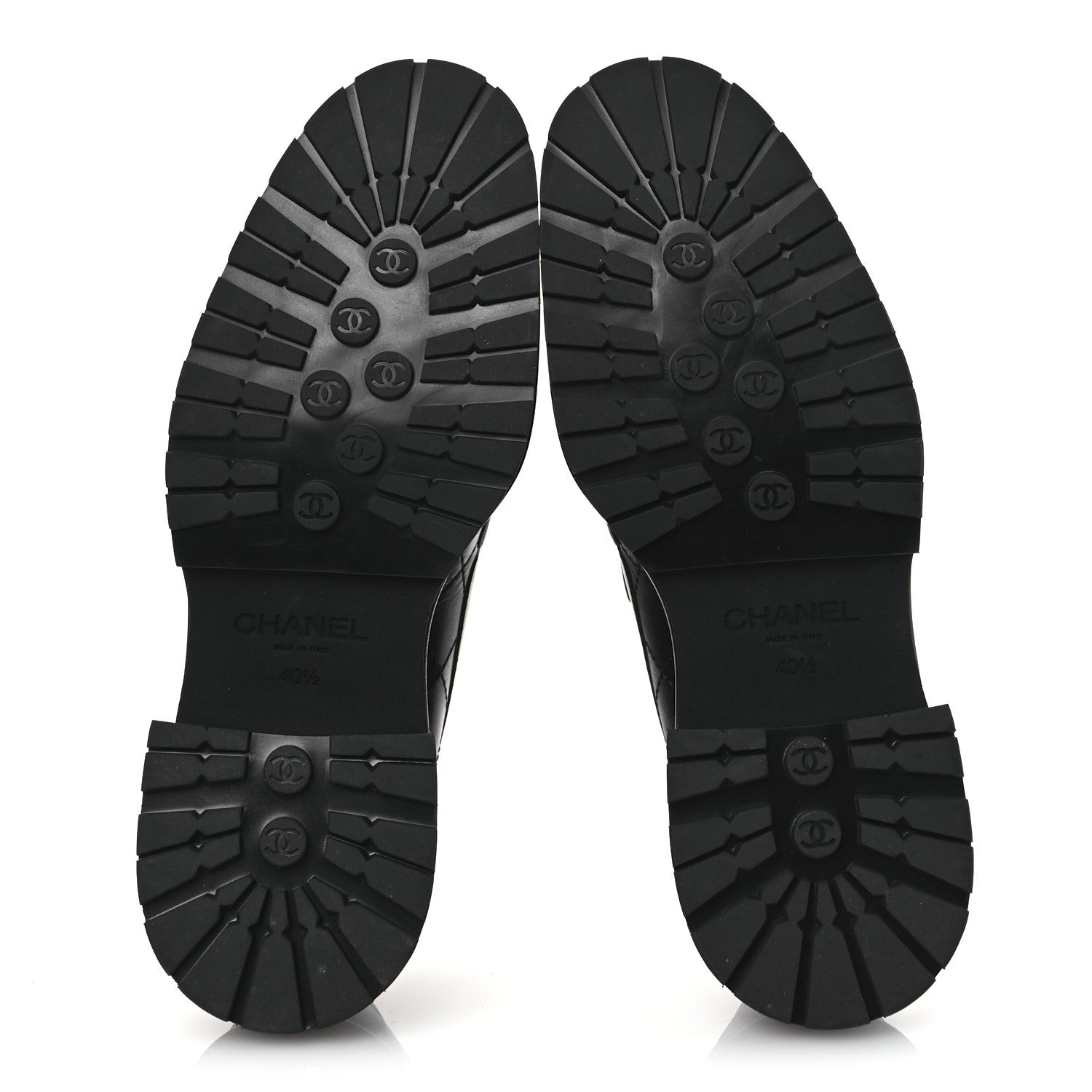 Chanel Calfskin Quilted CC Mocassin Loafers 40.5 Black 7 of 11