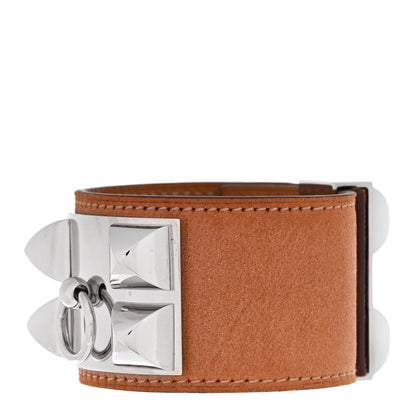 Hermes Barenia Collier De Chien CDC Bracelet S Fauve 1 of 6