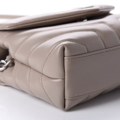 Saint Laurent Calfskin Y Quilted Monogram Toy Loulou Crossbody Bag Light Natural 6 of 12