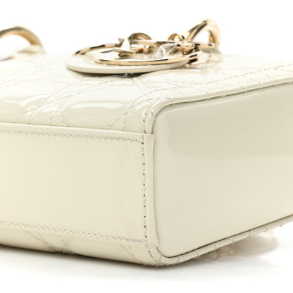 Christian Dior Patent Cannage Small Lady D-Joy White 7 of 11