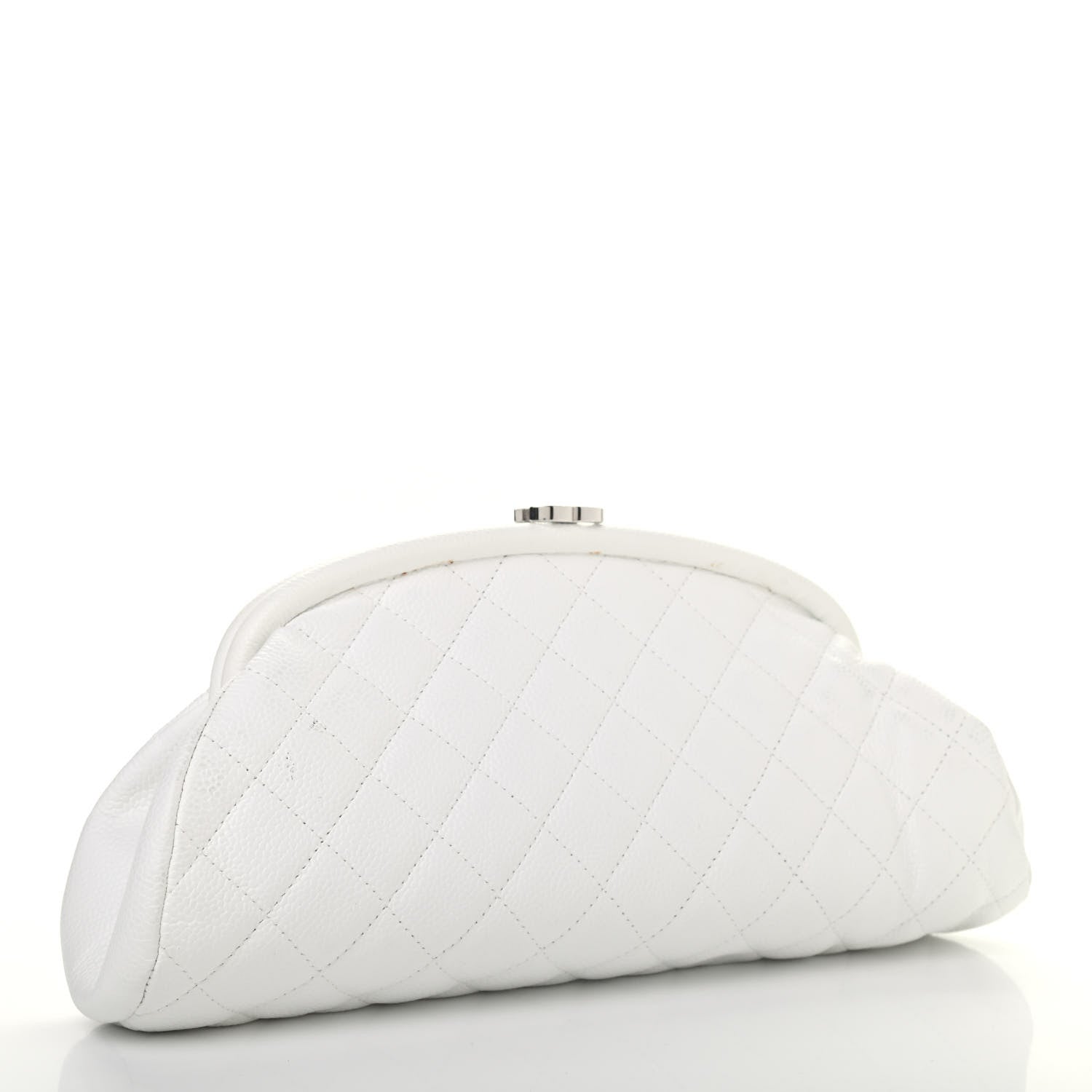 Chanel Caviar Quilted Timeless Clutch White 2 of 4
