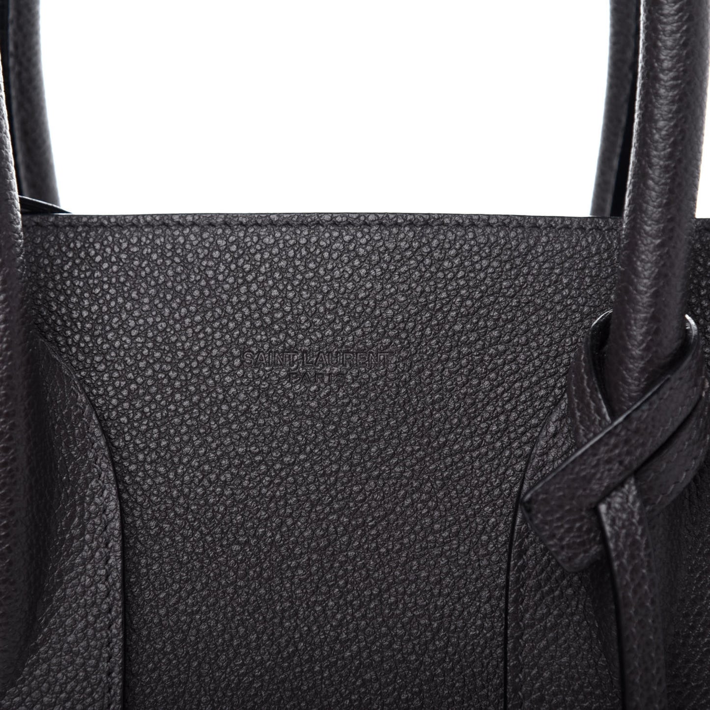 Grained Calfskin Small Sac De Jour Coal