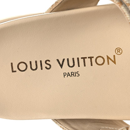 Louis Vuitton Monogram Lurex Bom Dia Flat Comfort Mules 40 Beige 9 of 9
