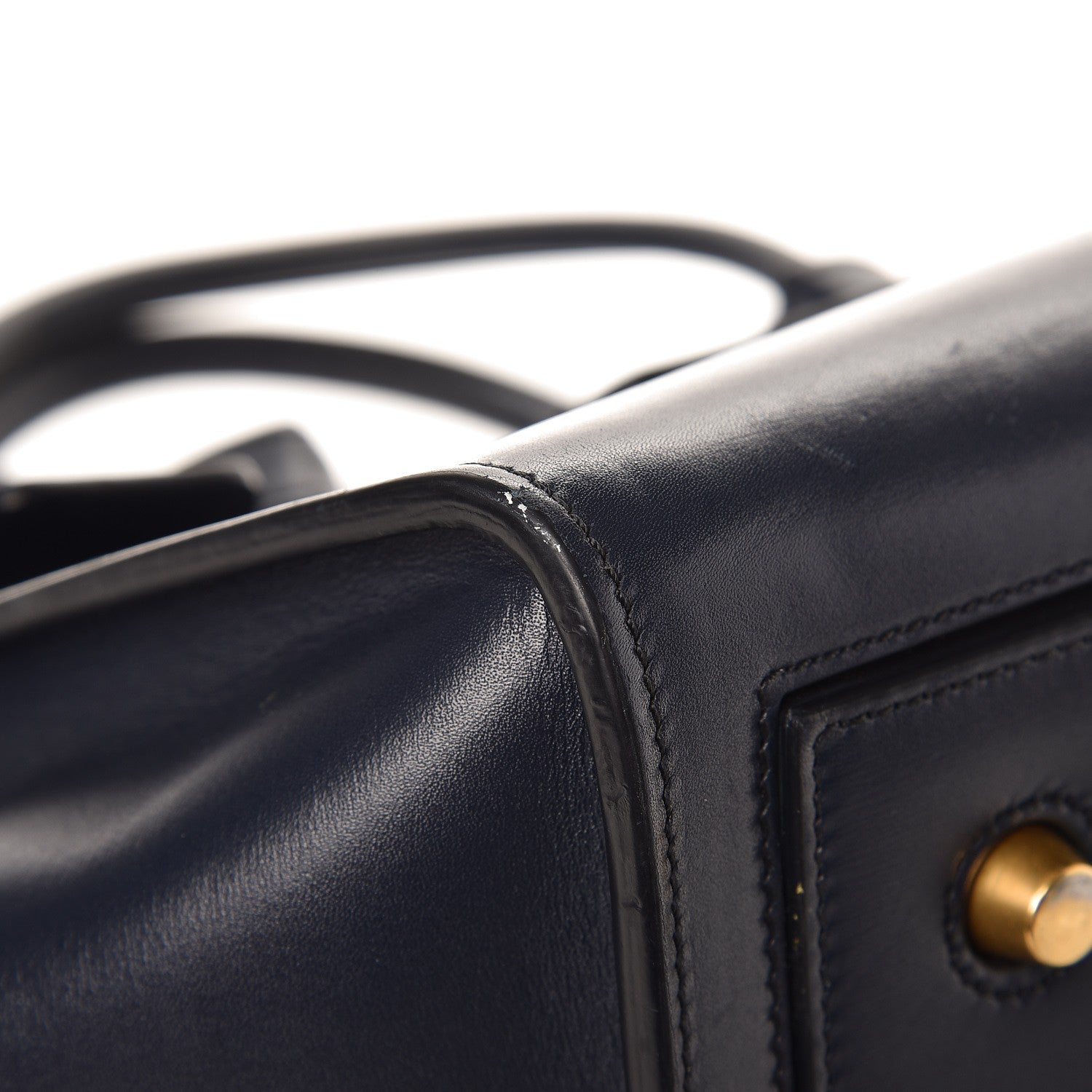 Celine Palmelato Calfskin Mini Tie Knot Tote Navy Blue 8 of 16
