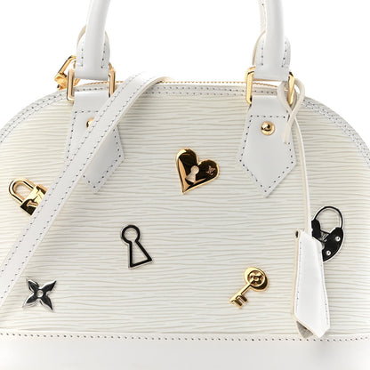 Louis Vuitton Epi Love Lock Alma BB White 7 of 9