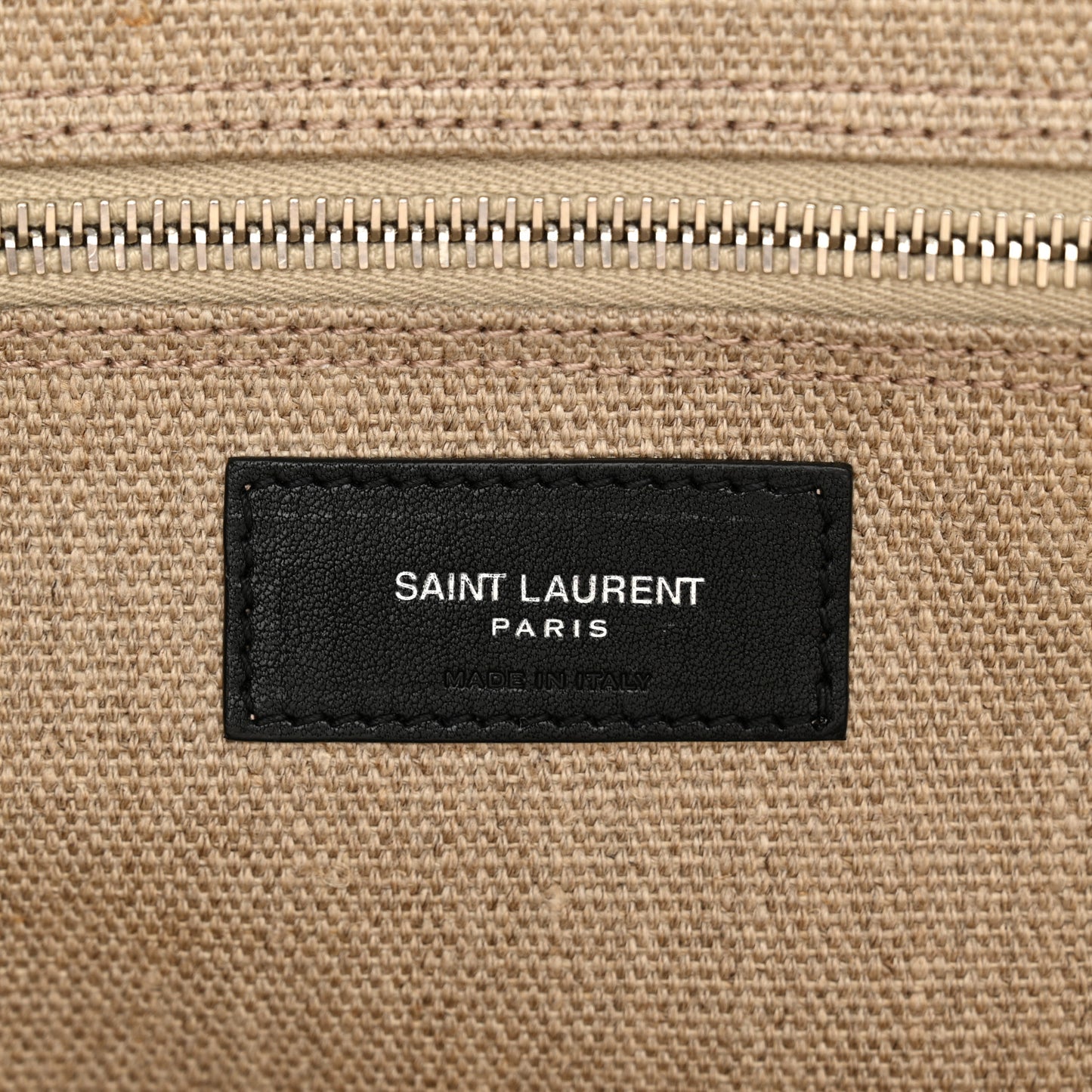 Linen Calfskin Rive Gauche Tote Greggio Natural