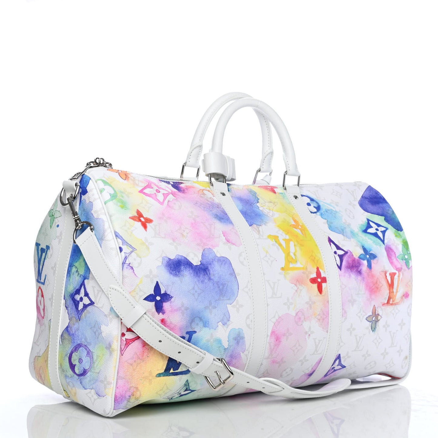 Monogram Watercolor Keepall Bandouliere 50 Multicolor