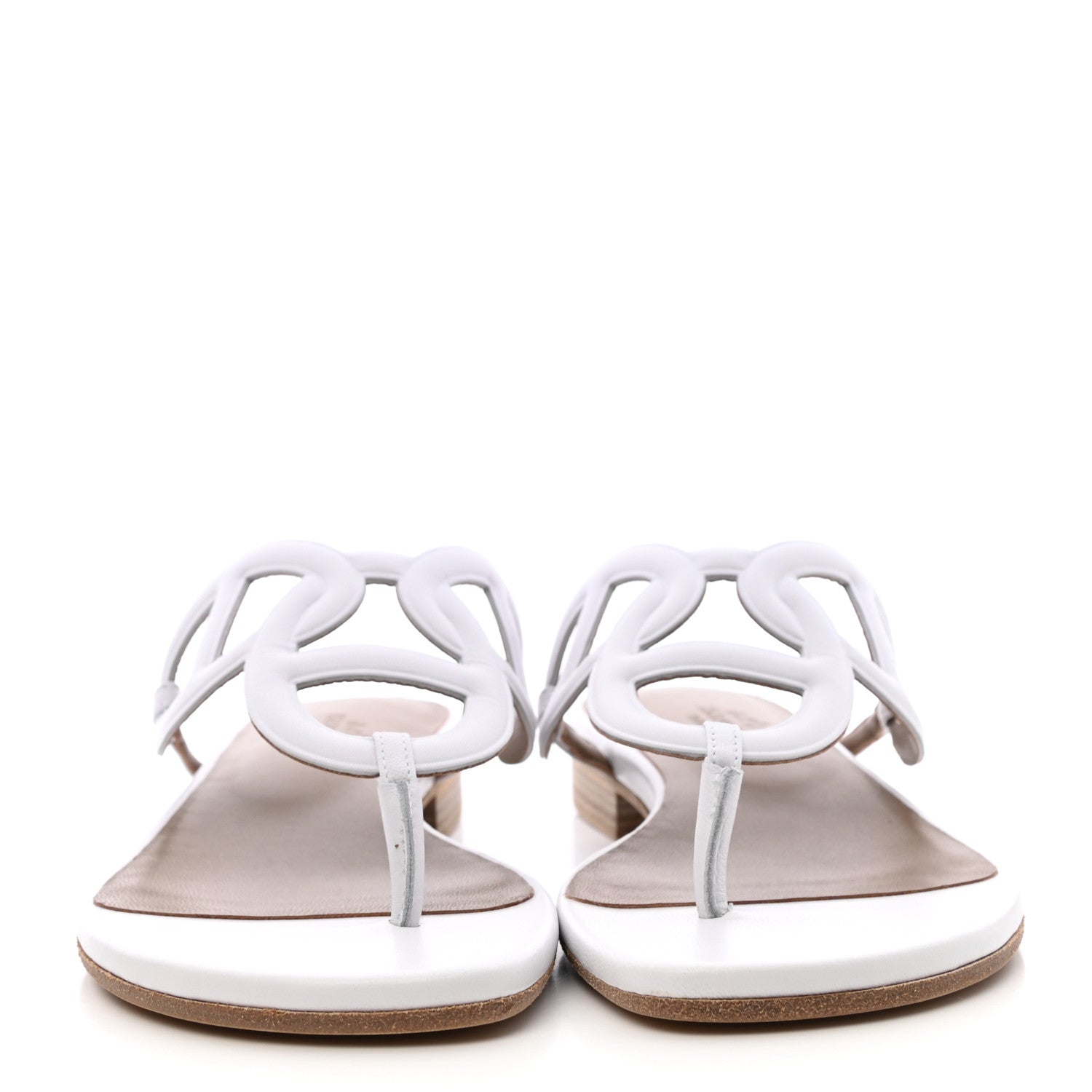 Hermes Nappa Womens Beach Sandals 36 White 2 of 9