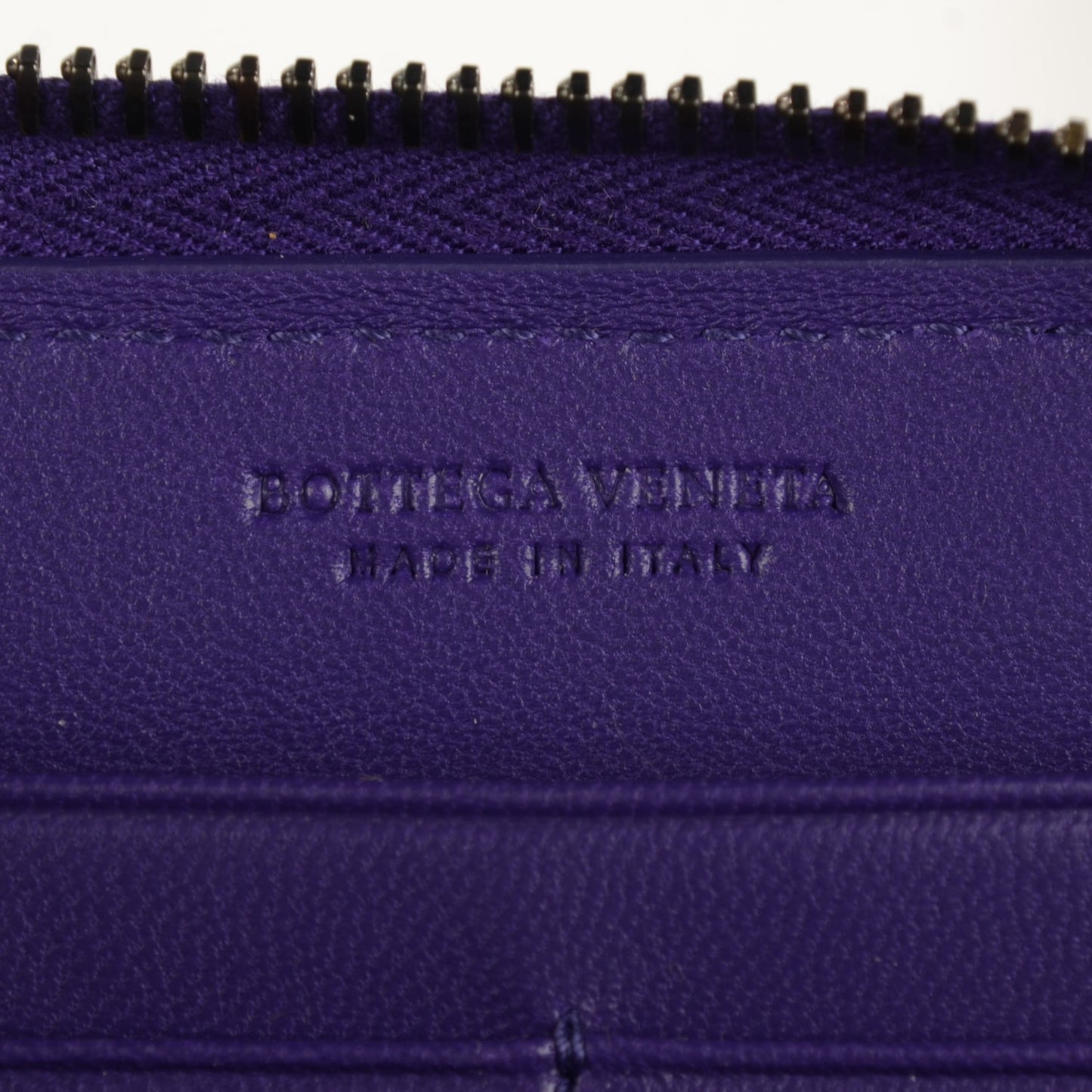 Ayers Livrea Intrecciato Zip Around Wallet Plum