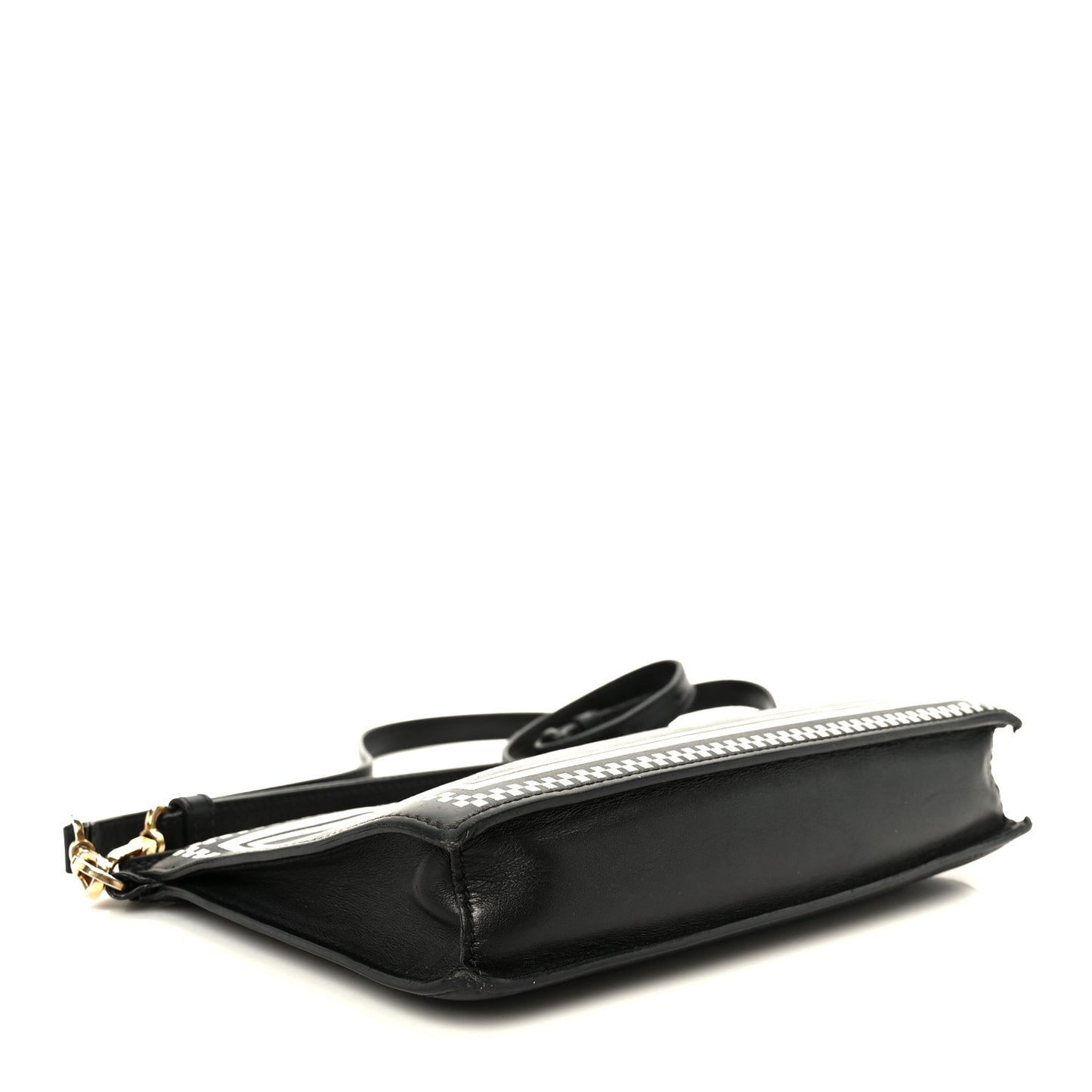 Calfskin 90s Logo Pouch Black