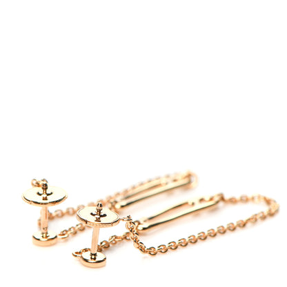 Hermes 18K Rose Gold TPM Chaine D'Ancre Punk Earrings 3 of 5