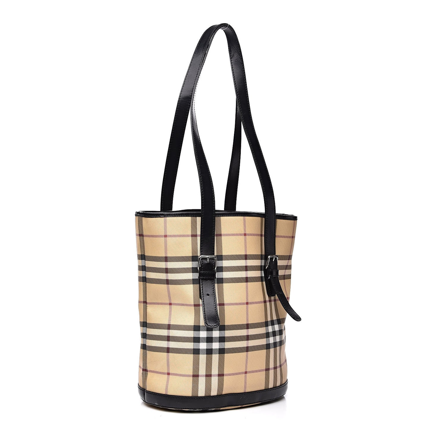 House Check Bucket Bag Black
