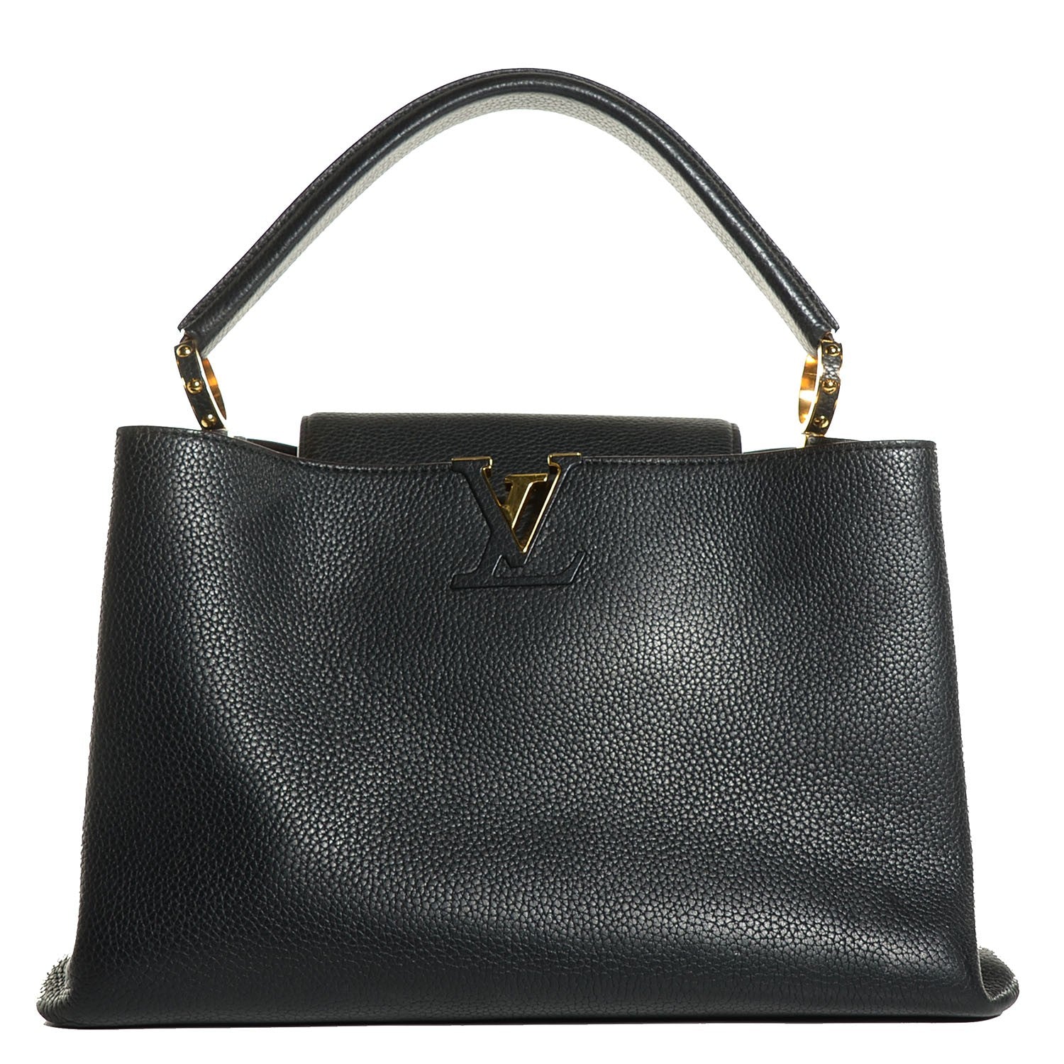 Louis Vuitton Taurillon Capucines MM Black 15 of 21
