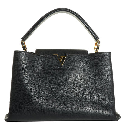 Louis Vuitton Taurillon Capucines MM Black 15 of 21