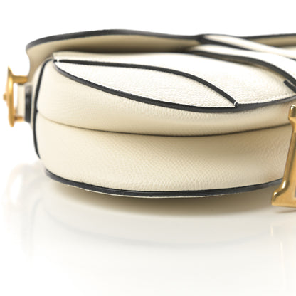 Christian Dior Grained Calfskin Mini Saddle Bag White 9 of 11