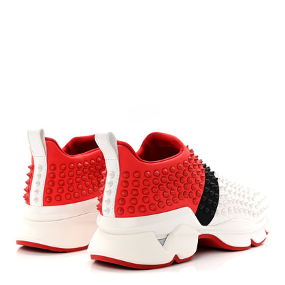 Christian Louboutin Neoprene Mens Tricolore Spike Sock Flat Sneakers 41 Version Multi 4 of 9