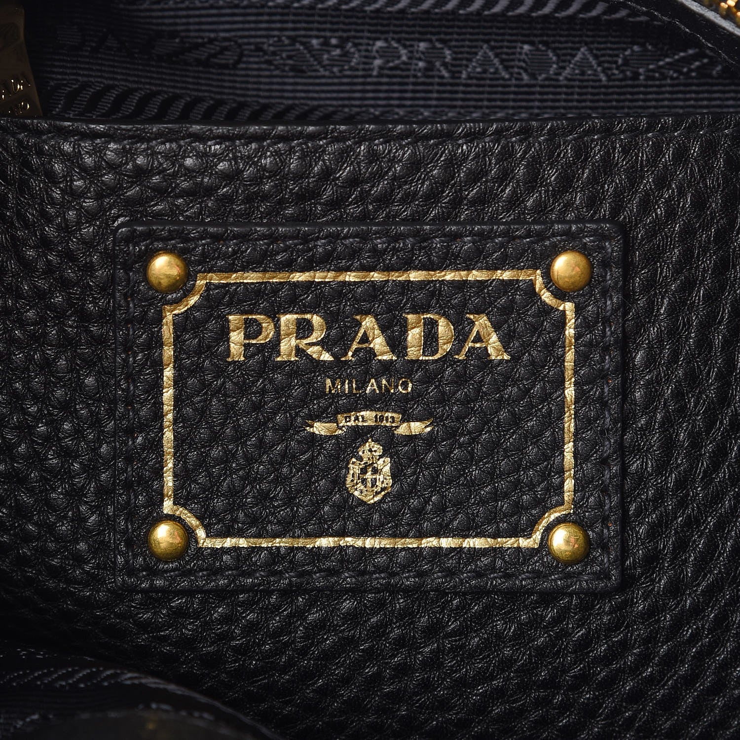 Prada Vitello Daino Tote Nero Black 6 of 8