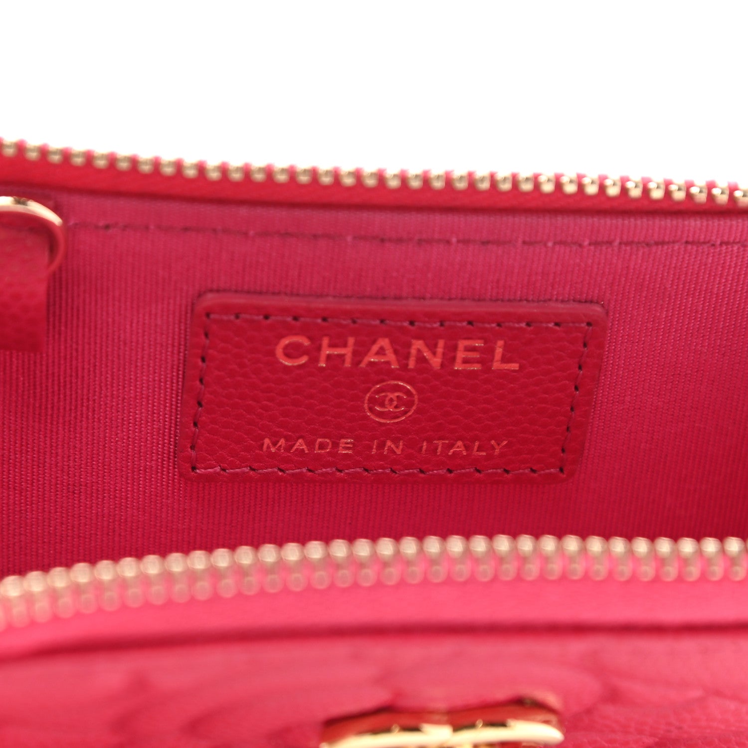 Chanel Caviar Camellia Embossed Key Holder Case Fuchsia 6 of 7