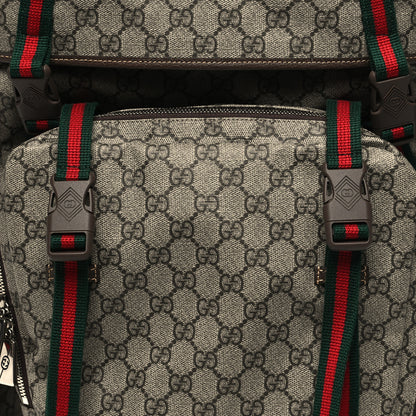 Gucci GG Supreme Monogram Web Backpack Beige Ebony 9 of 11