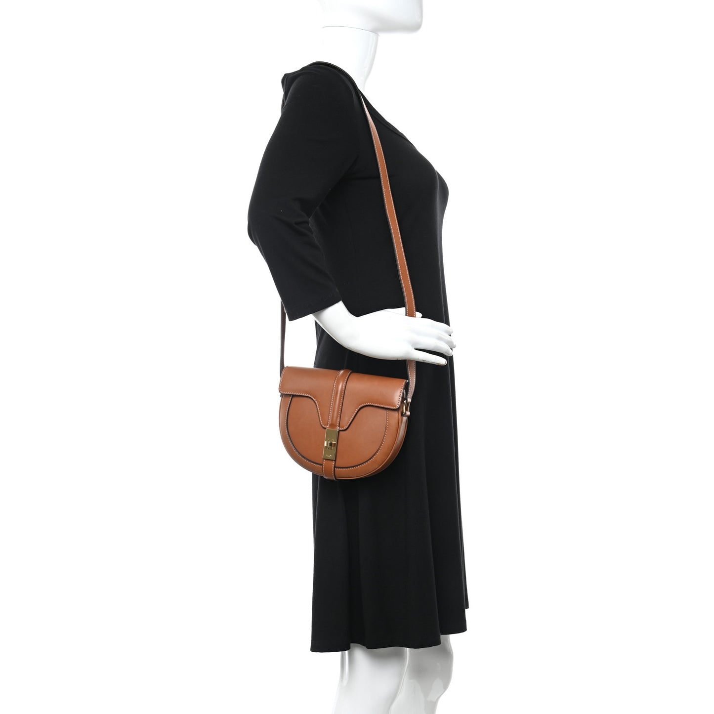 Natural Calfskin Besace Small 16 Tan