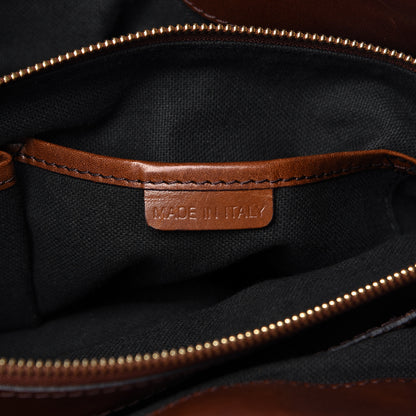 Burberry House Check Bridle Calfskin Medium Lynher Tote Dark Tan 7 of 21