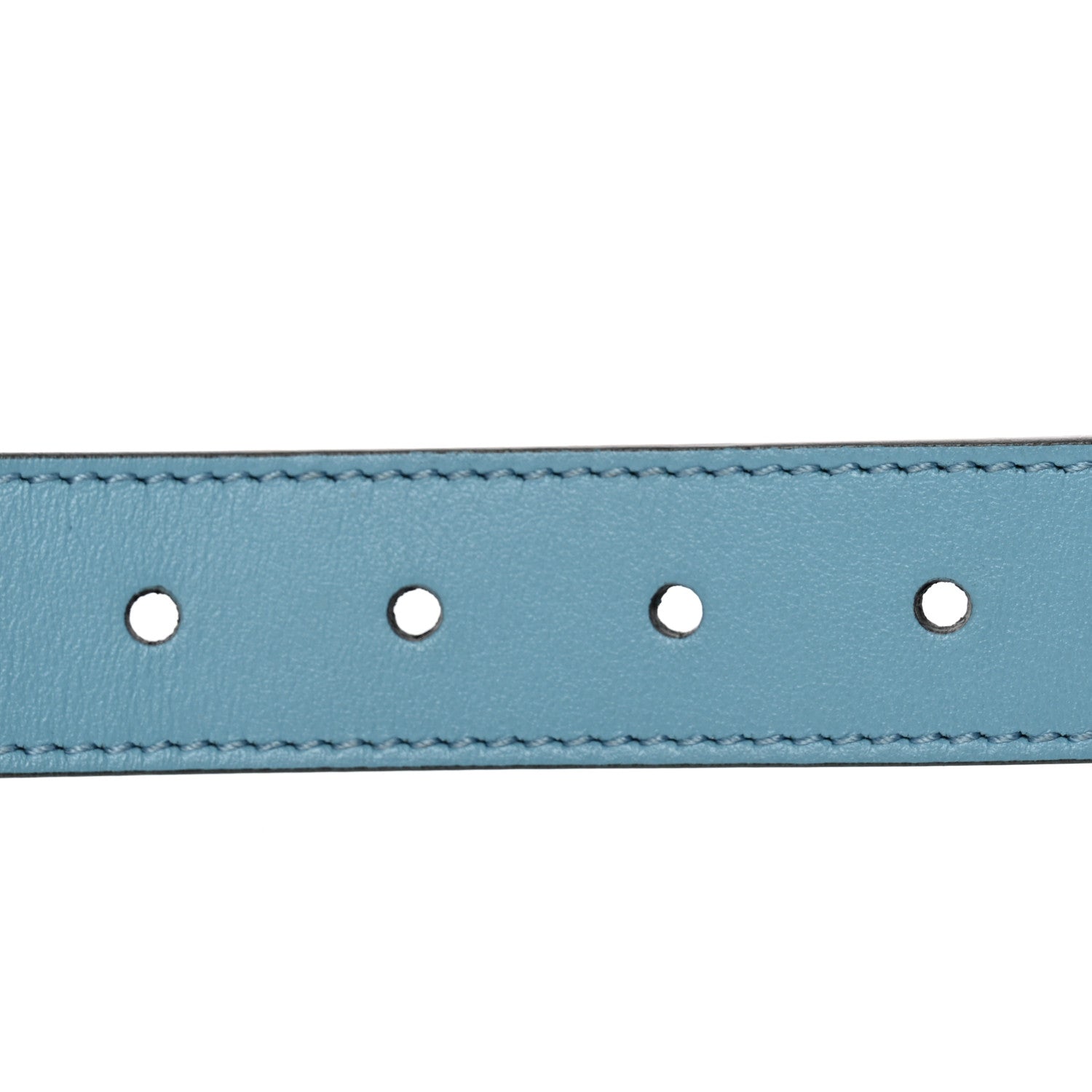 Gucci Calfskin Kids Double G Belt L Blue 5 of 5