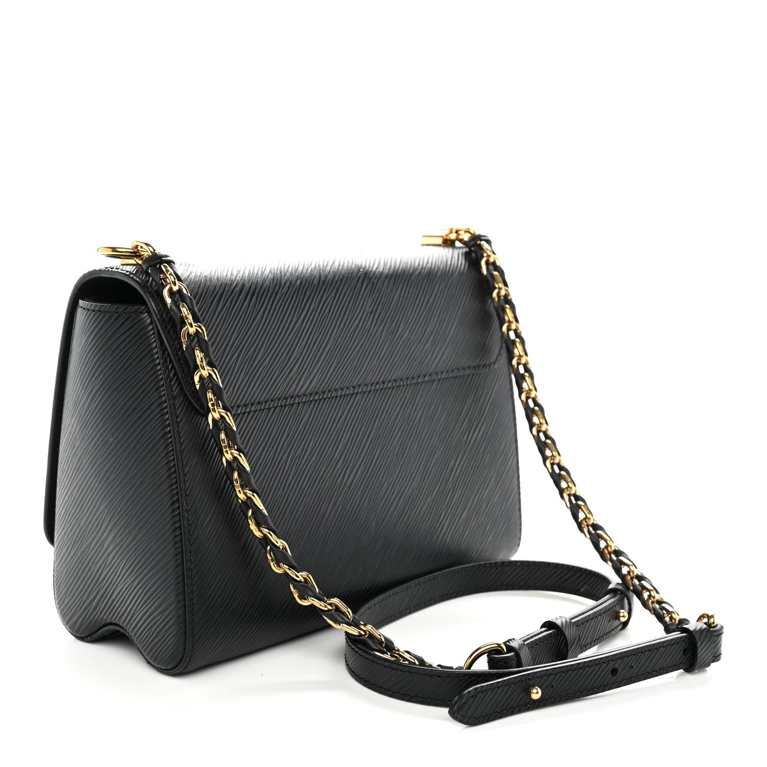 Louis Vuitton Epi Twist Shoulder Bag MM Matte Black Gold 3 of 11