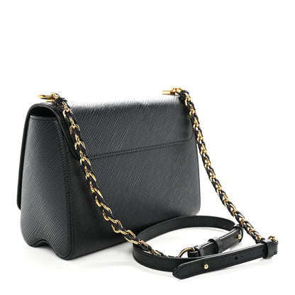 Louis Vuitton Epi Twist Shoulder Bag MM Matte Black Gold 3 of 11