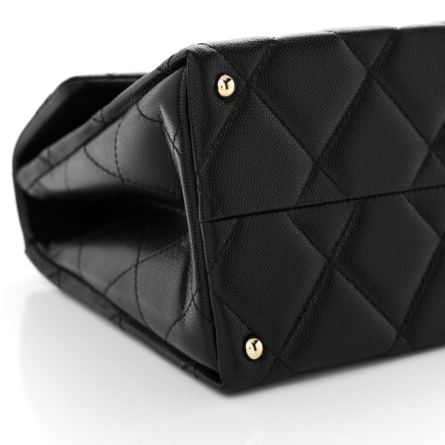 Chanel Caviar Quilted Medium Retro Twist Top Handle Flap Black 9 of 11