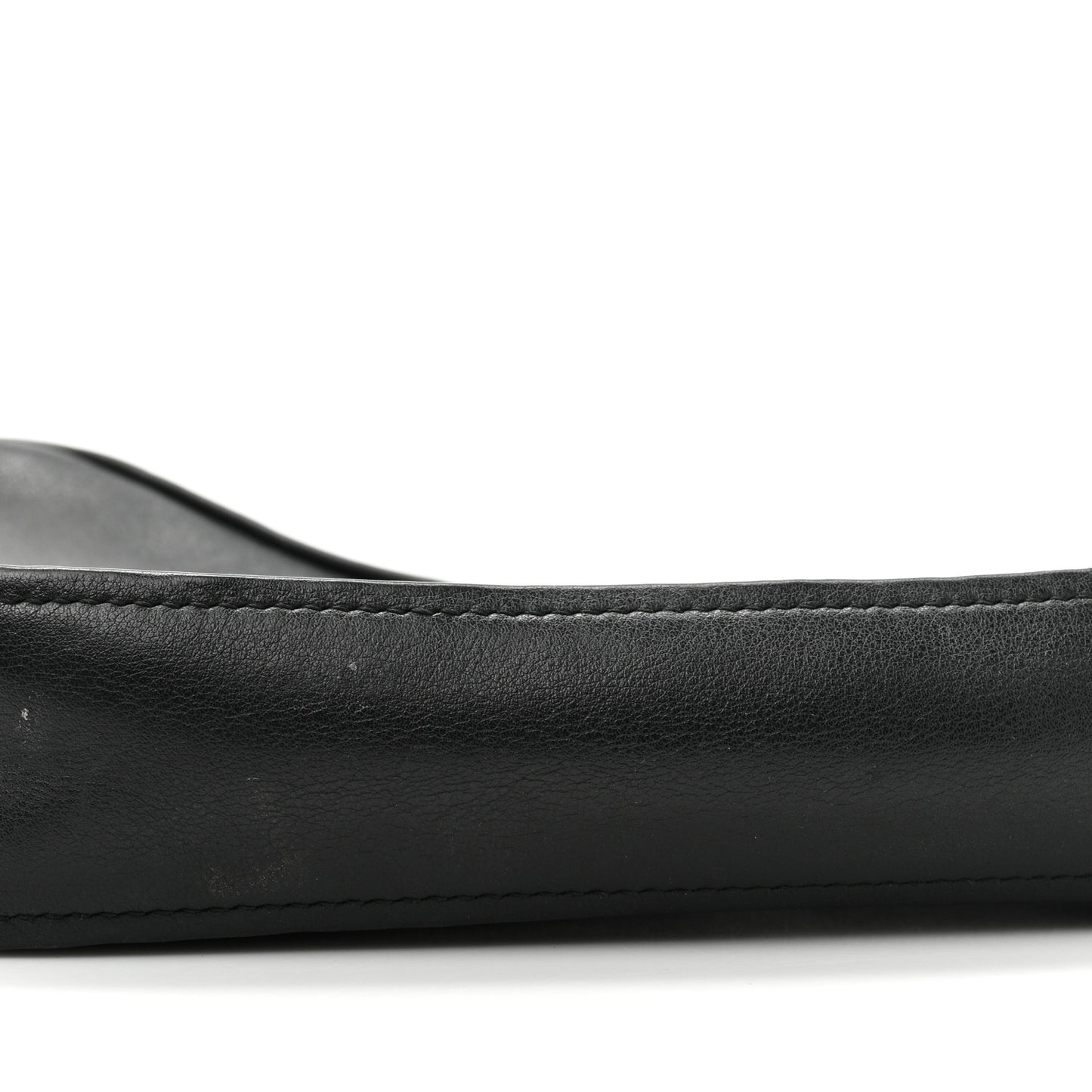 Calfskin M Triangle Pouch Black