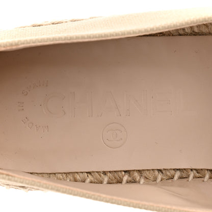 Chanel Canvas Grosgrain CC Espadrilles 37 Light Green Black 8 of 11