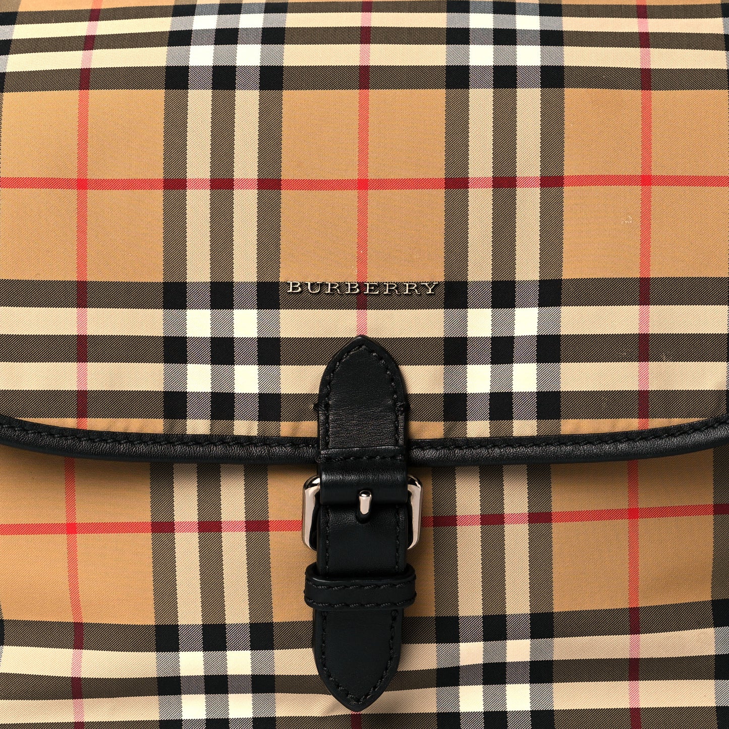 Vintage Check Diaper Flap Bag