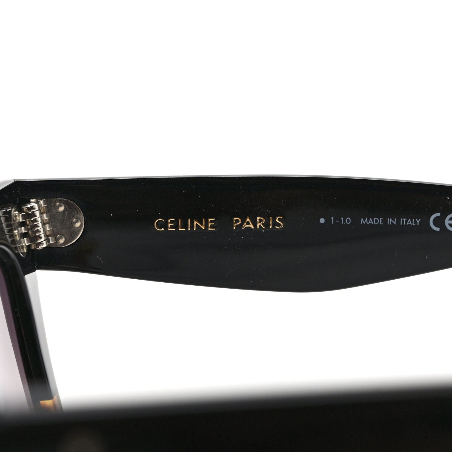 Celine Polarized Acetate Sunglasses CL4004IN Black Havana 5 of 7
