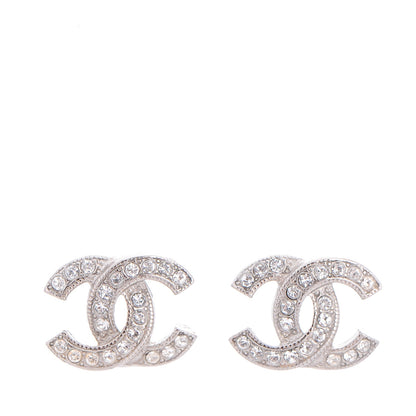 Chanel Crystal CC Earrings Silver 1 of 5