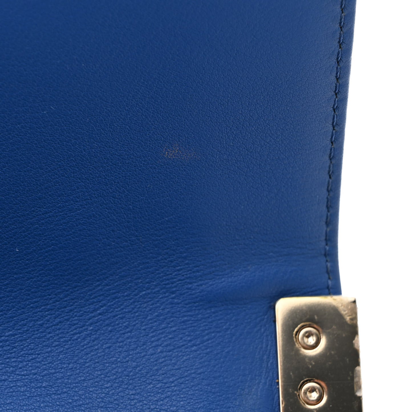 Lambskin Quilted Medium Boy Flap Blue