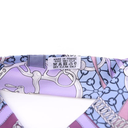 Hermes Silk La Promenade Du Matin Twilly Mauve Ciel Gris 2 of 7