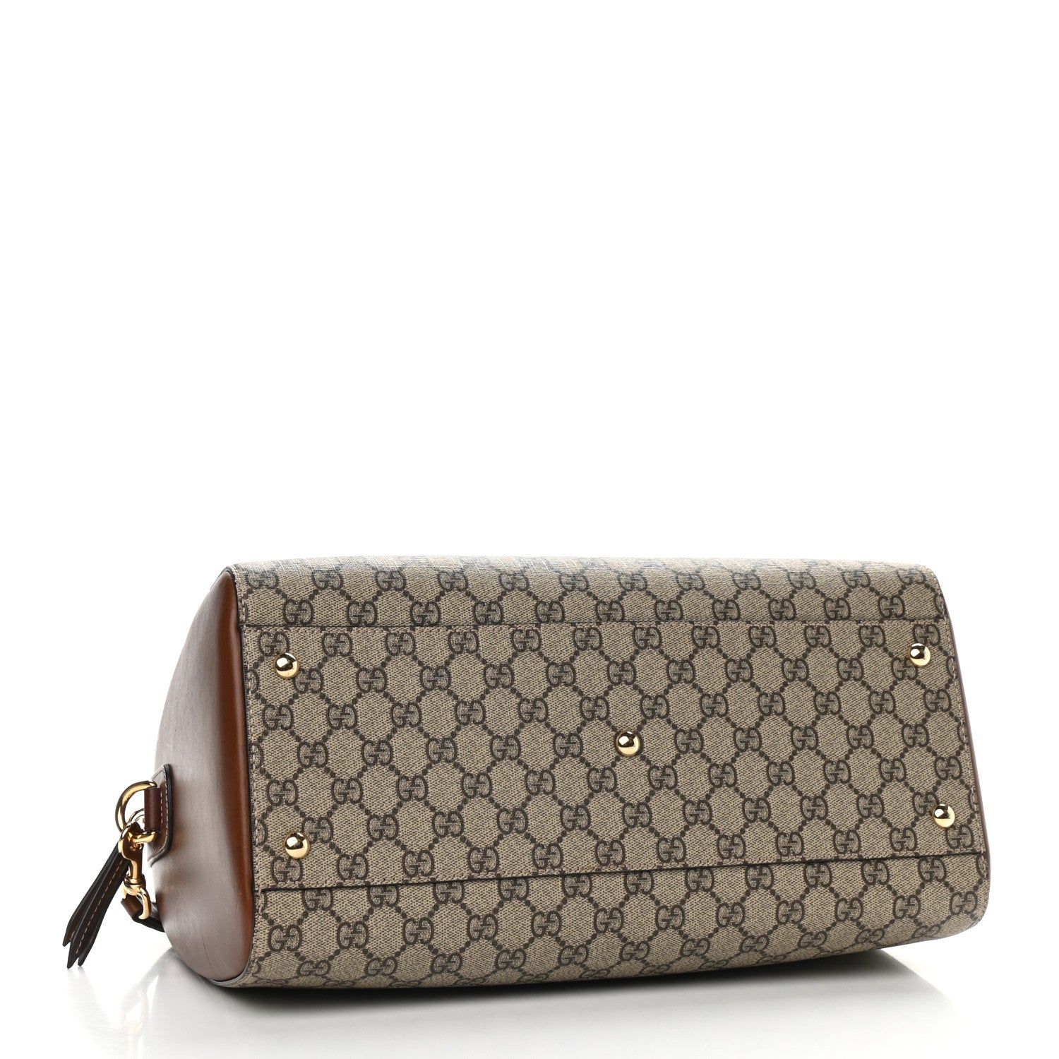 Gucci GG Supreme Monogram Medium Boston Beige Cuir 4 of 10