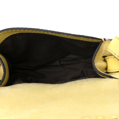 Chloe Suede Calfskin Braided Mini Marcie Round Crossbody Bag Yellow 6 of 16