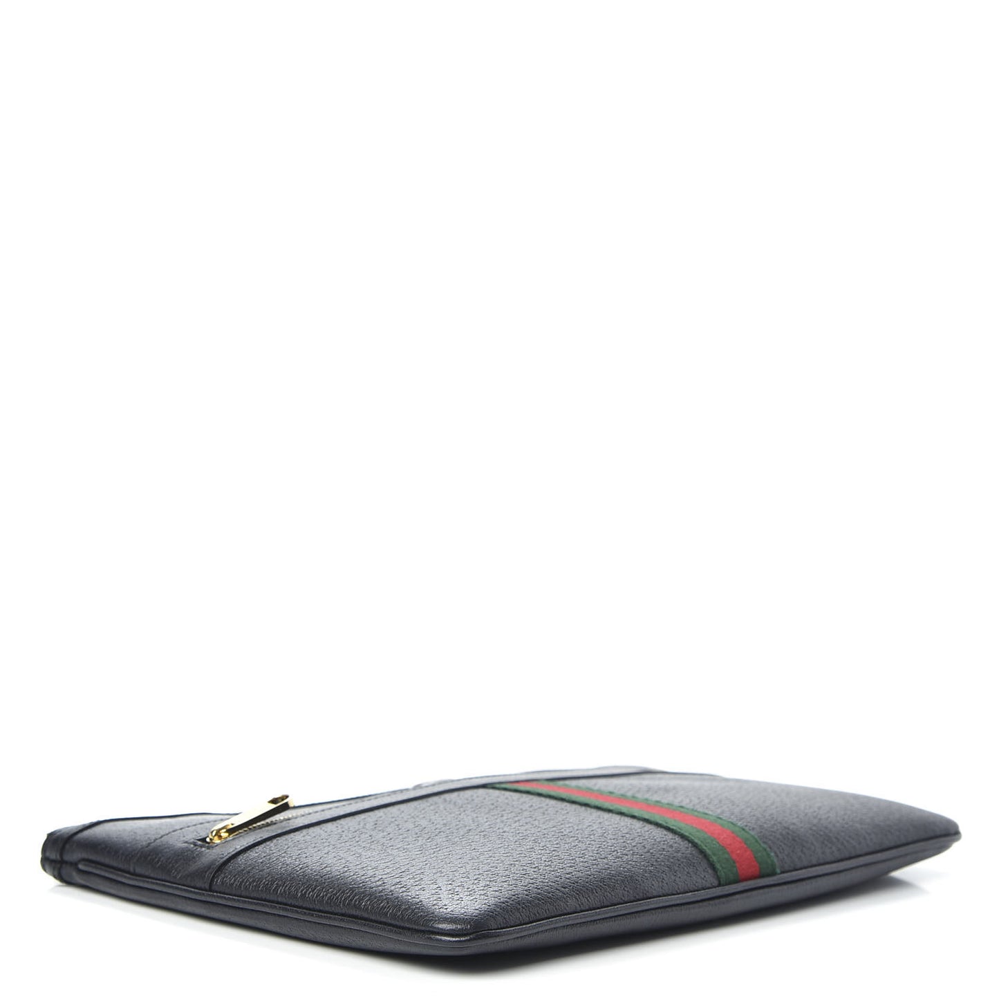 Calfskin Large Ophidia Pouch Clutch Black