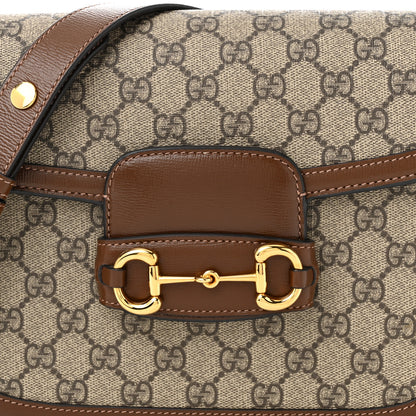 Gucci GG Supreme Monogram Horsebit 1955 Shoulder Bag Beige Brown Sugar 8 of 10