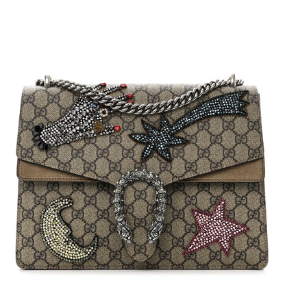 Gucci GG Supreme Monogram Shooting Star Embroidered Medium Dionysus Shoulder Bag Beige 1 of 12